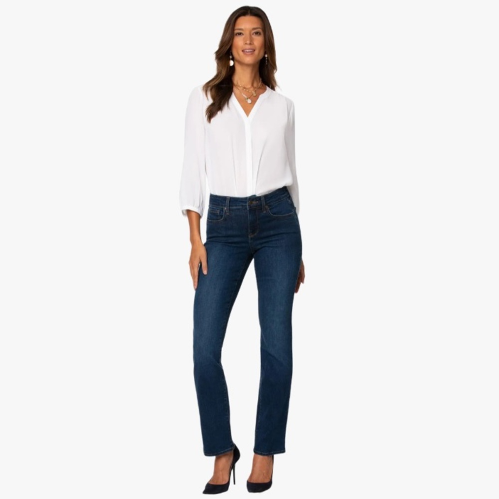 NYDJ Straight Leg Liftxtuck Technology High-Rise Women’s Jeans - Size: 4